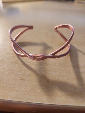 Rose Gold Double Band Cuff Bracelet - Alexa Rae